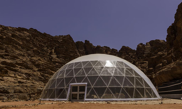 沙漠球形餐廳帳篷